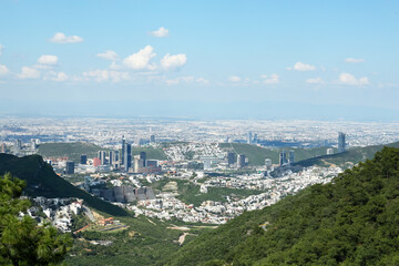Picturesque view of city with trees and buildings under beautiful sky