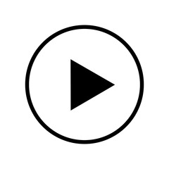 play circle icon. Digital business. Music symbol. Vector illustration. Stock image. 