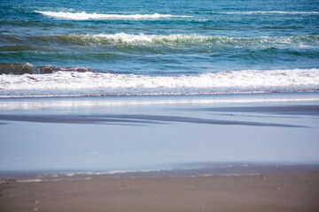 青島海岸の遊泳場
