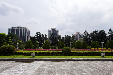 中正紀念堂自由広場 台湾観光名所 Freedom square of National Chiang Kai-shek Memorial Hall in Taipei city in Taiwan