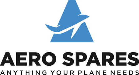 A with Plane logo for aviation company