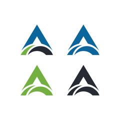 initial letter A with bridge concept. Creative minimalist vector logo in a modern style. bridge illustration logo vector template - vector