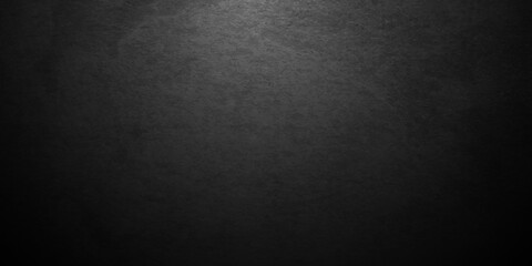 Dark black grunge textured concrete background. Panorama dark grey black slate background or texture. Vector black concrete texture. Stone wall background.	
