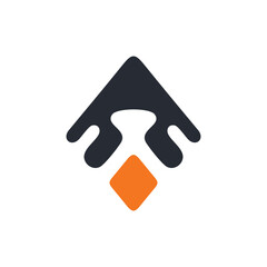 logo rocket with tiger nose