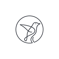 Bird logo line monogram designs