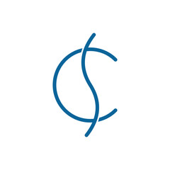 CS and SC creative initial based letter icon logo