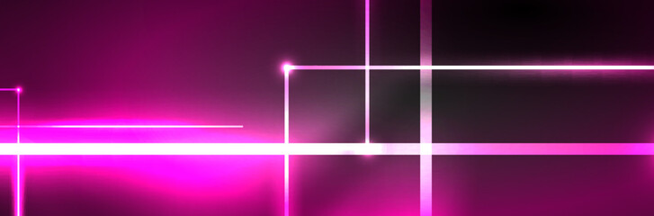 Fototapeta premium Neon glowing fluid wave lines, magic energy space light concept. Vector illustration for wallpaper, banner, background, leaflet, catalog, cover, flyer