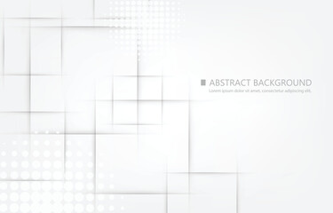 Fototapeta premium Geometric square shaddow boxs white vector background