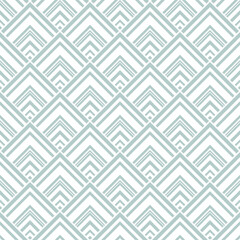 Seamless geometric abstract vector pattern whith light blue and white rhombuses. Geometric modern ornament. Seamless modern background