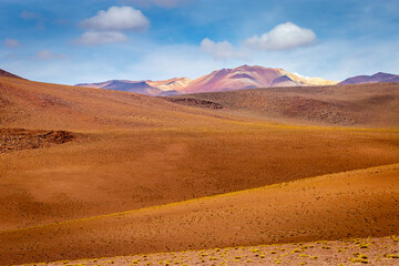 Atacama desert, volcanic arid landscape in Northern Chile, South America