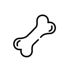 Bone icon. Pixel perfect, editable stroke