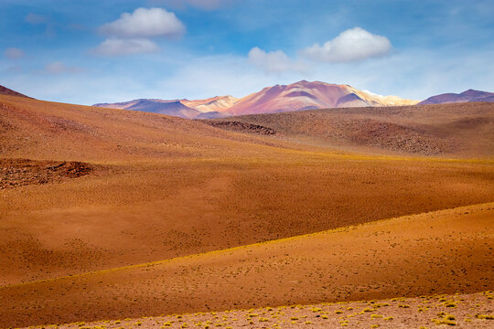 Atacama desert, volcanic arid landscape in Northern Chile, South America