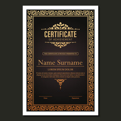 Achievement certificate best award diploma