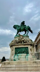 Fototapeta premium Buda Castle is the old part of the city where the Royal Palace is located Historical Museum and other attractions monuments of sculpture buildings and fountains 03.04.22 Budapest Hungry 
