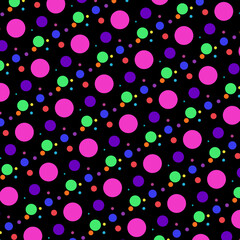 abstract seamless pattern background with bright colorfull circles bokeh for christmas and new year