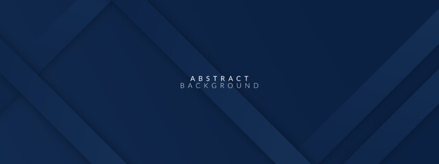 Modern dark blue paper background with dark 3d layered line triangle texture