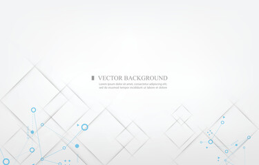 Vector technology white background.geometric square shape