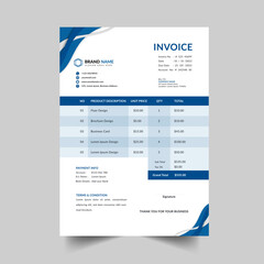 Corporate Company invoice template, corporate business stationery