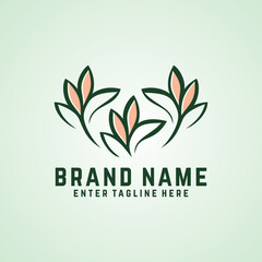leaf logo design, three leaves, vector, sunlight, agriculture, plantation, outdoor, nature,
