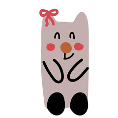 cute hamster childish hand drawn vector element