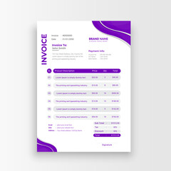 elegant business invoice template creative design