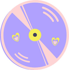 Funky Vinyl Retro Items Illustration 