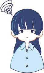 困り果てた人物のベクターイラストレーション