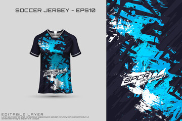 Sports jersey and t-shirt template sports jersey design vector. Sports design for football, racing, gaming jersey. Vector. - obrazy, fototapety, plakaty
