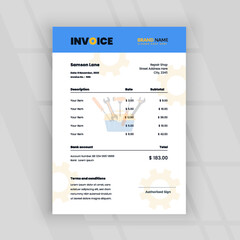 Professional business invoice template design