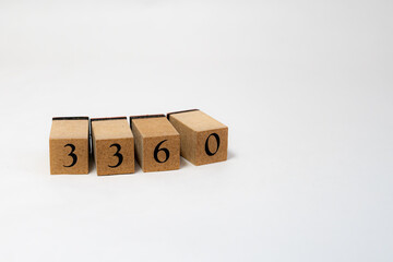 木ブロック　数字　Number　3360