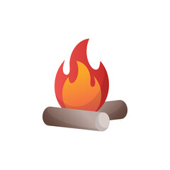 Campfire icon design template vector illustration