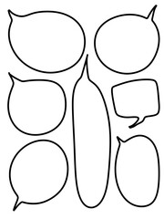 black and white of text box cartoon