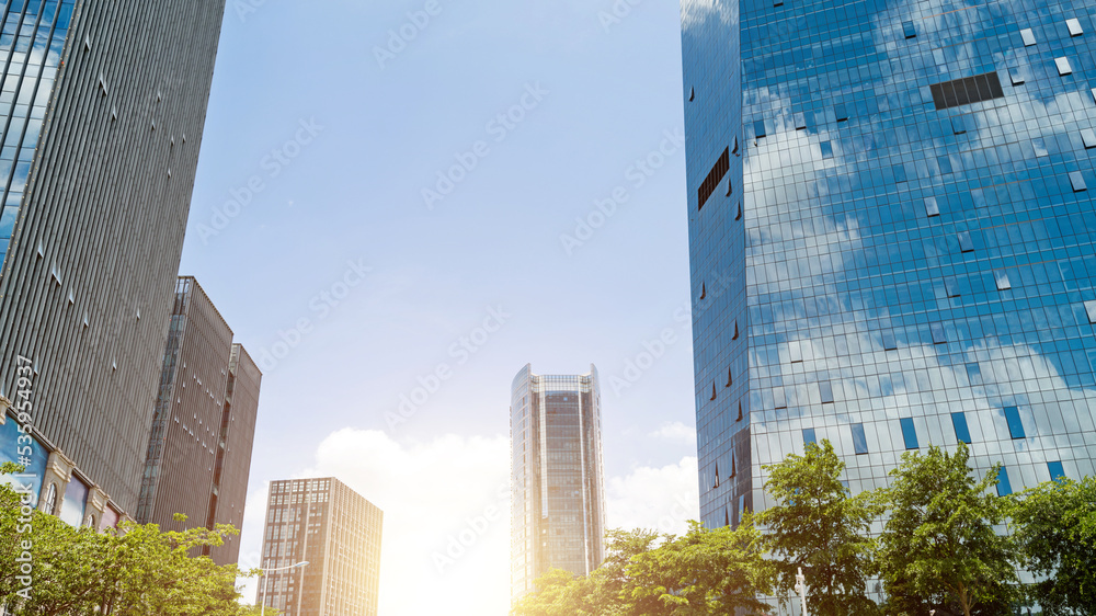 Canvas Prints Modern office buildings under blue sky