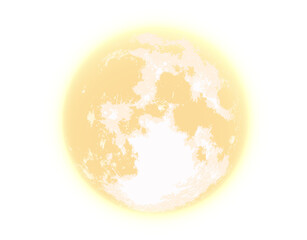 Full moon Shining Isolated Background.