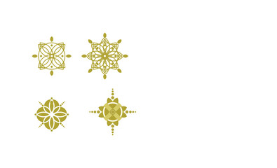 set of mandala logo icon vector design. elegant premium ornament vector logotype symbol