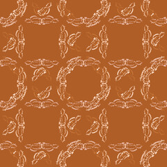 Seamless fractal pattern in vector format for printed fabrics or any other purposes. Every object is grouped base on color so the pattern is editable, tileable and easy to use.