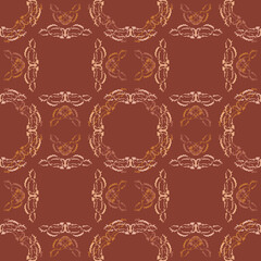 Seamless fractal pattern in vector format for printed fabrics or any other purposes. Every object is grouped base on color so the pattern is editable, tileable and easy to use.