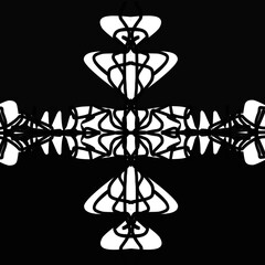 set of black silhouettes of christmas decorations