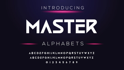 MASTER Elegant alphabet letters font and number. Classic Lettering Minimal Fashion Designs. Typography modern serif fonts decorative vintage design concept. vector