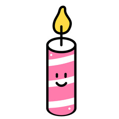 illustration of a burning candle
