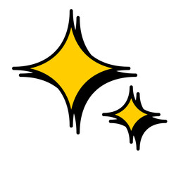 star on a black background