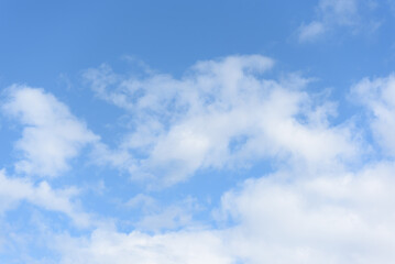 Clouds on blue sky in the nature of the Asian summer, perfect for travel