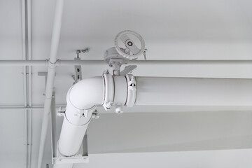 White water pipe on the ceiling