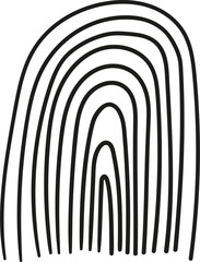 Abstract shape hand drawn outline style