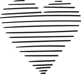 Abstract shape hand drawn outline style