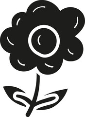 Cute flower hand drawn solid style