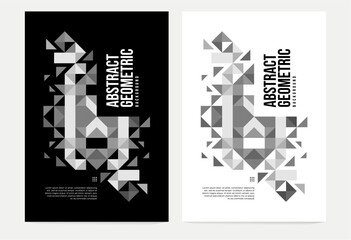 monochrome color abstract geometric modern background
