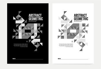 Fototapeta premium monochrome color abstract geometric modern background