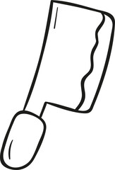 Fototapeta premium Knife hand drawn outline style