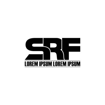 SRF letter monogram logo design vector